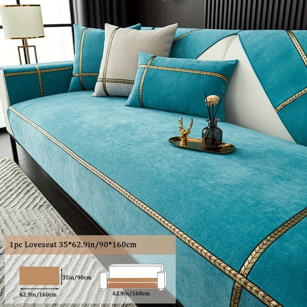 Chenille Sofa Cover Pet-Friendly Slipcover All Season Furniture Protector for Living Room Bedroom Office Couch Cover Multiple Sizes Colors