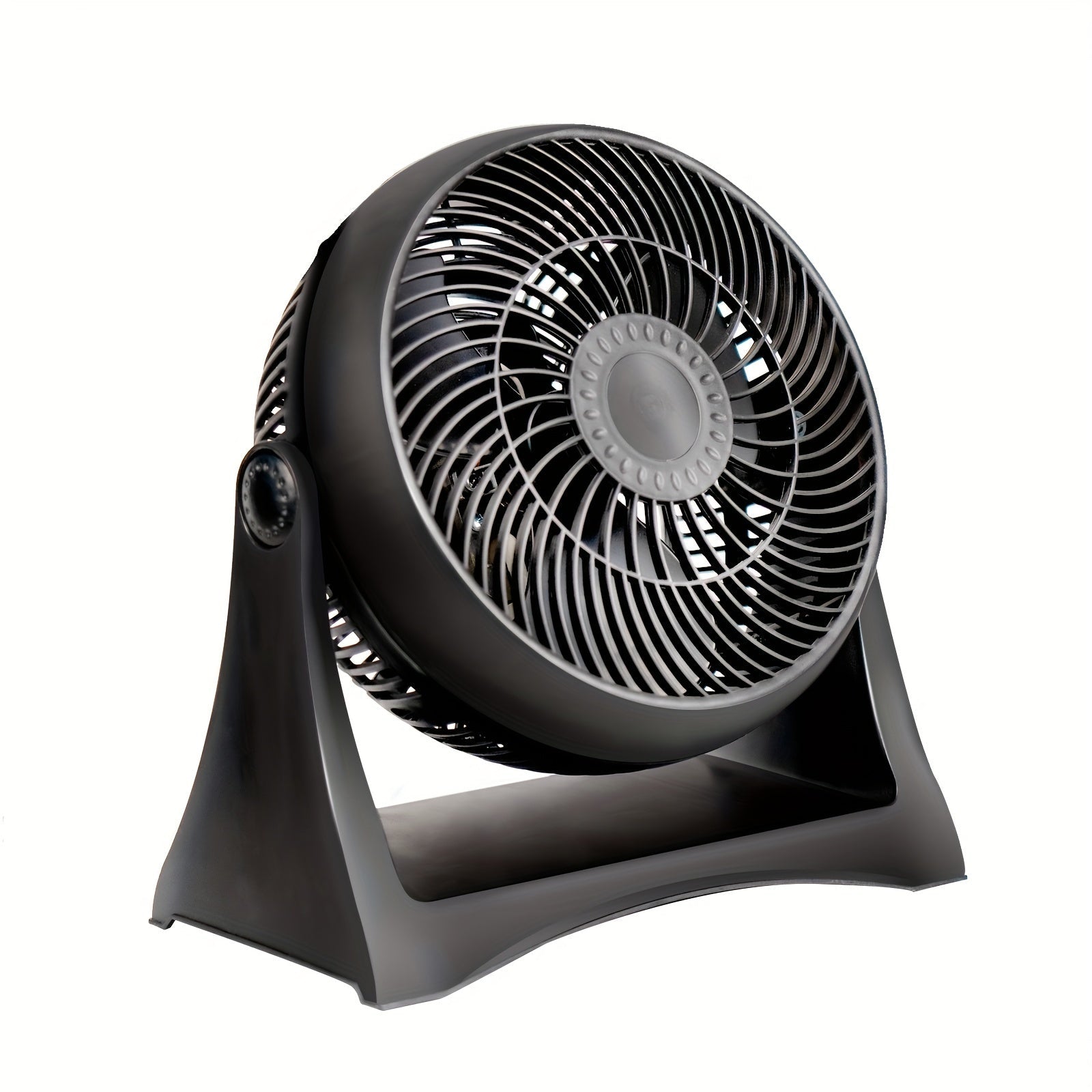 Turbo Table Fan 8 Inch 3-Speed Quiet Air Circulator, Wall Mountable with Adjustable Tilt and Carry Handle, Portable Desktop Fan for Bedroom, Office, Living Room and Home Cooling