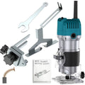 Wood Router Carving Machine Electric Trimmer ¨C Wood Slotting, Drilling & Engraving Tool with Optional 15pc Milling Cutter Set, for Woodworking, Furniture Making & DIY Crafts