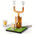 Kollea Football Whiskey Decanter Set 28oz + Two 3.8oz Wine Glasses ¨C Bar Gift Set for Men Dad Husband, Father's Day Anniversary Birthday Kitchen Bar Accessories