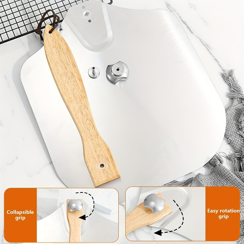 Pizza Making Set with Pizza Peel, Nonstick Pizza Pan, Perforated Pan, Pizza Cutter, Oven Mitts, Pie Server & Basting Brush, Complete Pizza Tools Kit for Oven & Grill, 7-Piece or 8-Piece