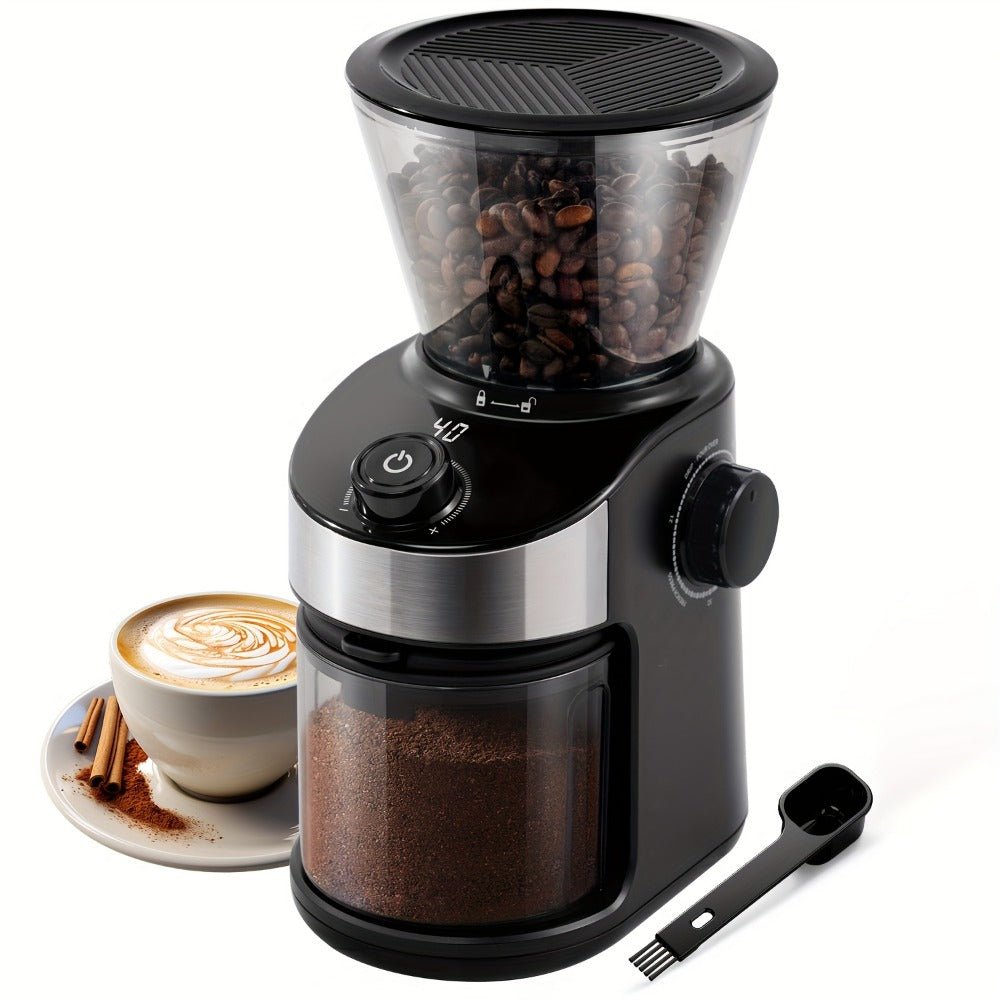 Burr Coffee Grinder Electric ¨C Automatic Coffee Bean Grinder with 40-Second Digital Timer, 25 Precise Grind Settings, Adjustable Burr Mill for Espresso, Drip, French Press & Pour Over ¨C Black