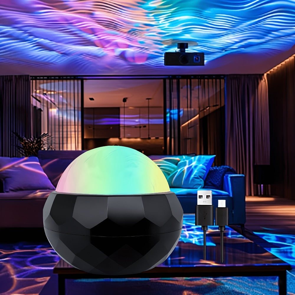 Aurora Magic Ball Light USB Plug-In with Remote ¨C Color Rotating Aurora Borealis Effect Night Light for Bedroom, Living Room & Party Atmosphere Decor