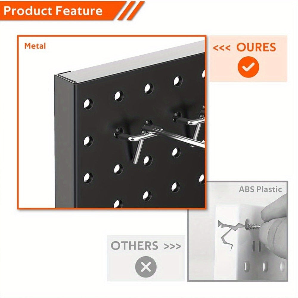 Metal Pegboard Wall Panels Garage Tool Storage Organizer Heavy Duty Steel Peg Board Wall Mounted Workshop Shed Craft Room 2 Pack 4 Pack
