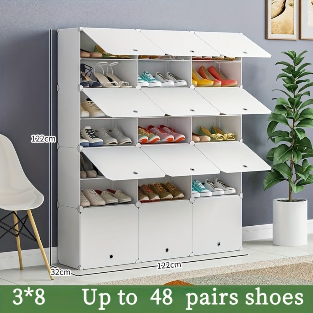 Shoe Rack Organizer Free Standing ¨C Shoe Storage Cabinet for Boots, Slippers & High Heels | 2¡Á6 / 3¡Á8 Tier Shoe Shelf for Closet, Bedroom, Entryway & Hallway | White, Translucent & Black Options