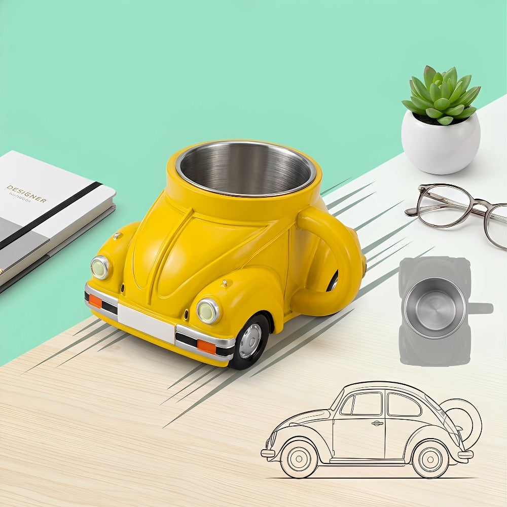 Sports Car Shape Coffee Mug ¨C Fun Novelty Car Shaped Drinking Cup Large Capacity ¨C Unique Tea Cup for Office & Home Decor ¨C Cool Birthday & Christmas Gift for Car Lovers ¨C 6 Colors
