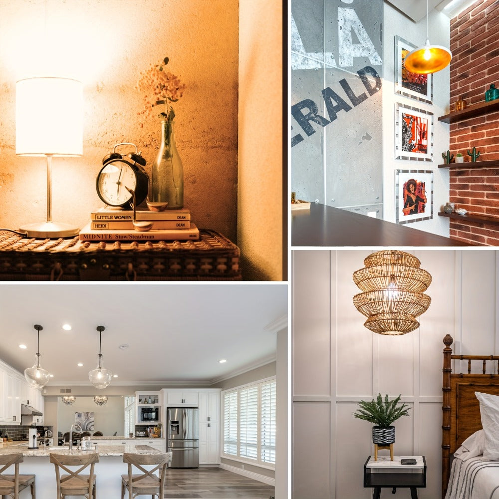LED Edison Bulbs ST64 6 Pack 6W 60W Equivalent - E26 Vintage Filament Globe Bulb 700LM Flicker-Free Non-Dimmable, 2700K Warm White or 5000K Daylight White, 15000Hrs Lifespan for Chandelier Ceiling Fan Pendant Light Table Lamp Home Decor