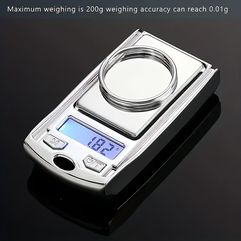 Mini Digital Pocket Scale 0.01g Precision ¨C Portable Keychain Scale with Backlit LCD for Jewelry, Herbs, Food & Kitchen Use ¨C Compact Lightweight Gram Scale