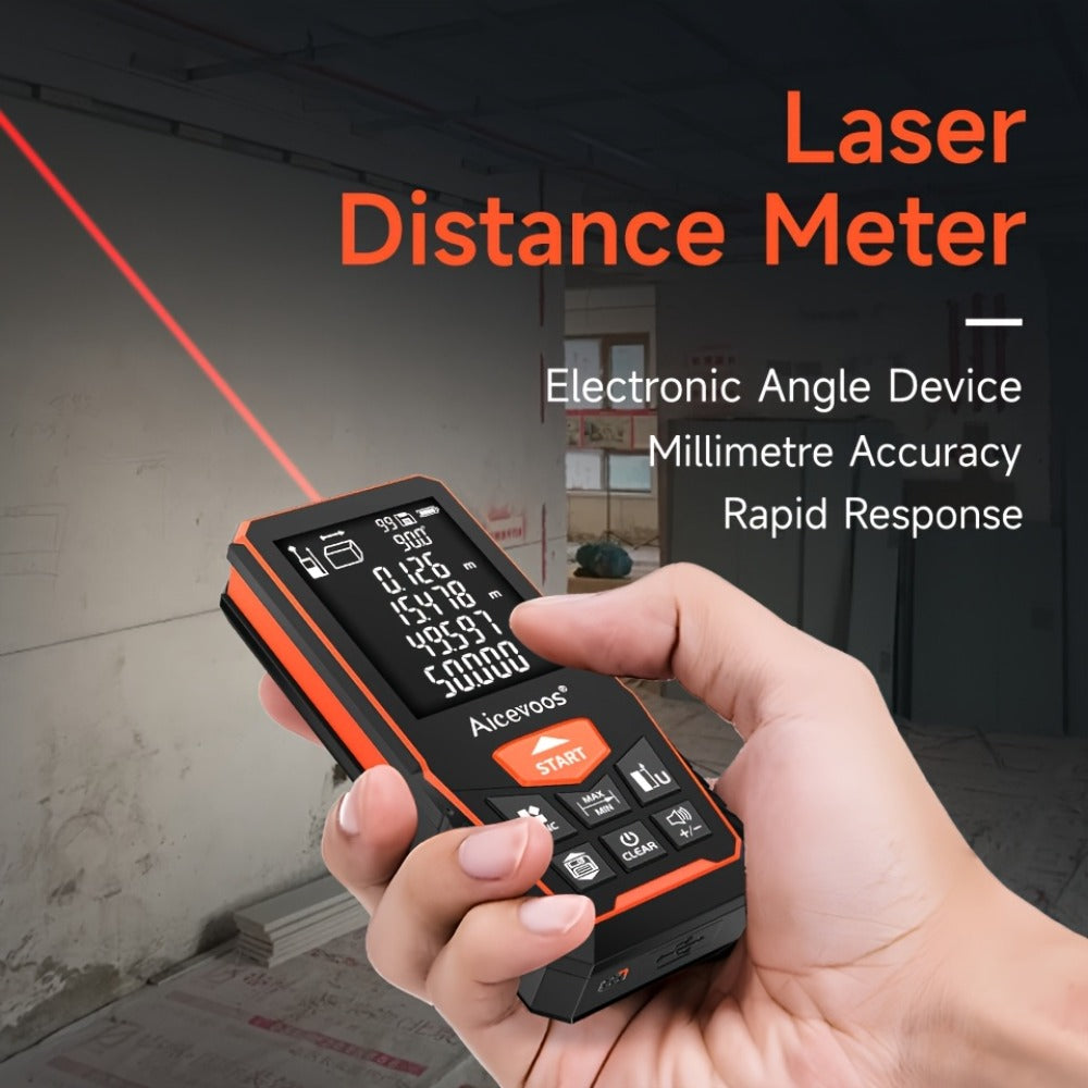 Digital Laser Rangefinder 50M 70M 100M 120M Laser Distance Meter Tape Measure Range Finder for Construction DIY Outdoor Contractor Gift