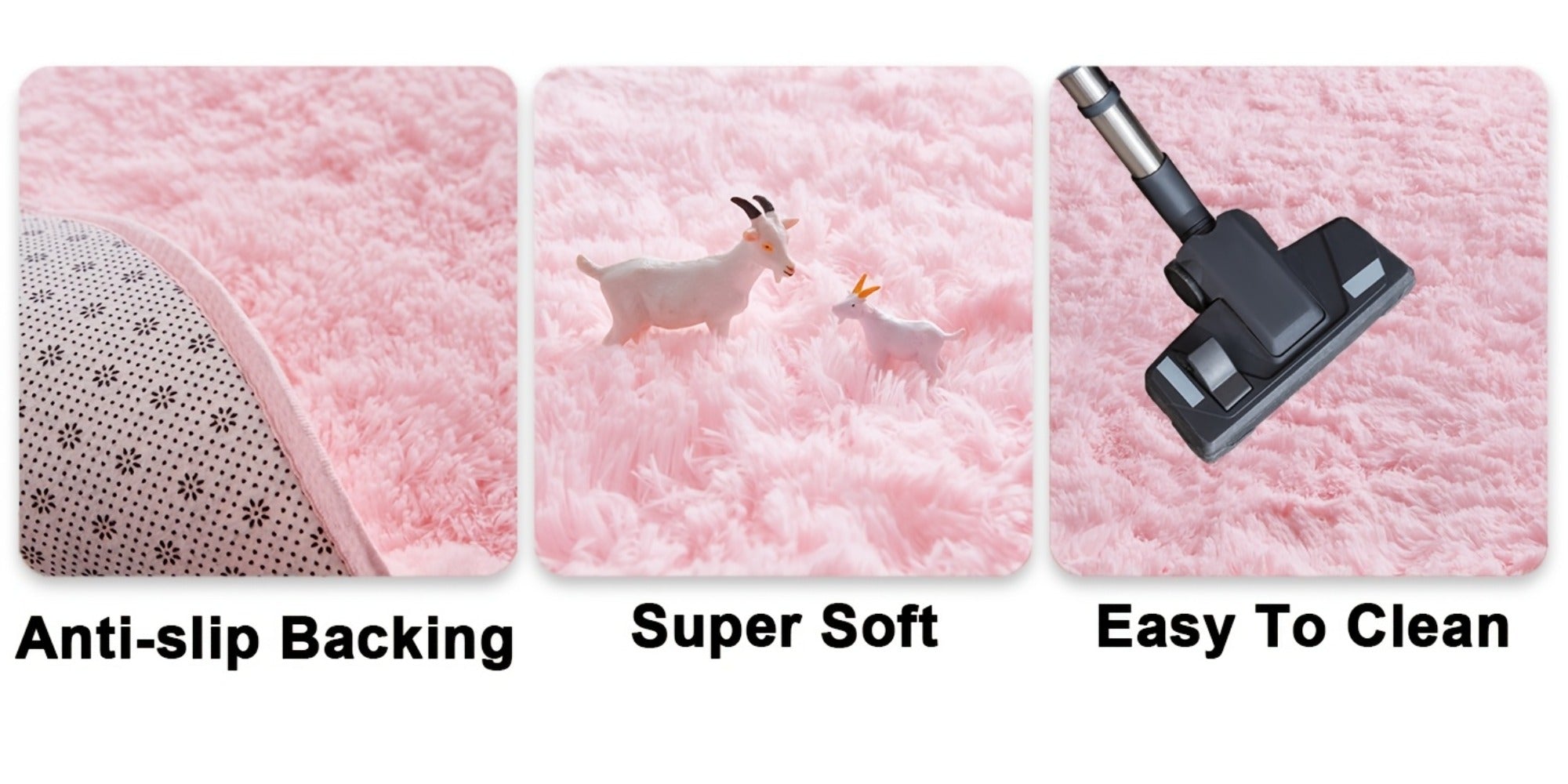 Round Shaggy Plush Rug ¨C Soft Fluffy Circular Carpet for Bedroom & Living Room, Easy Clean