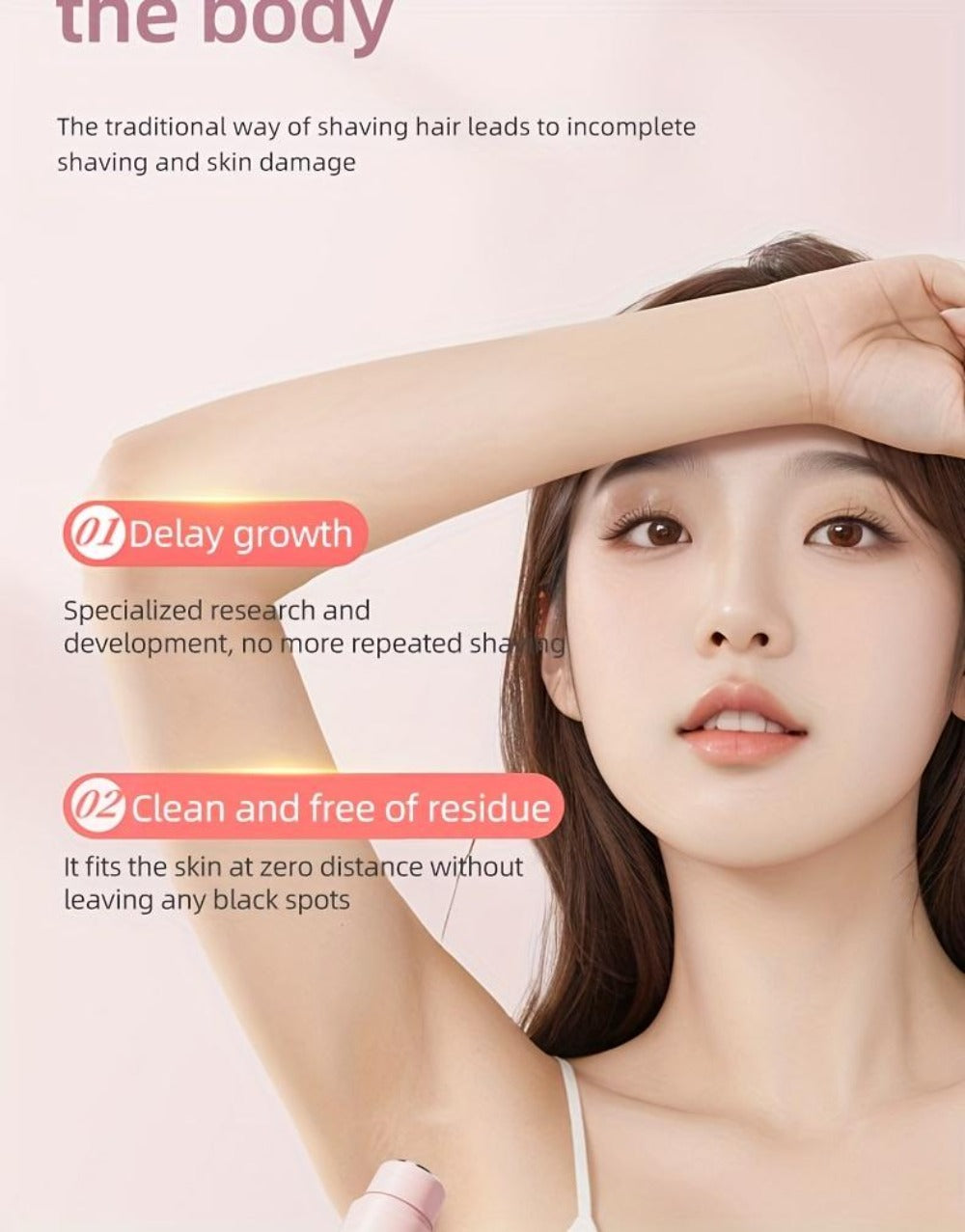 Electric Epilator for Women Double Head USB Rechargeable Painless Hair Removal Shaver Bikini Trimmer Body Private Area Grooming Device