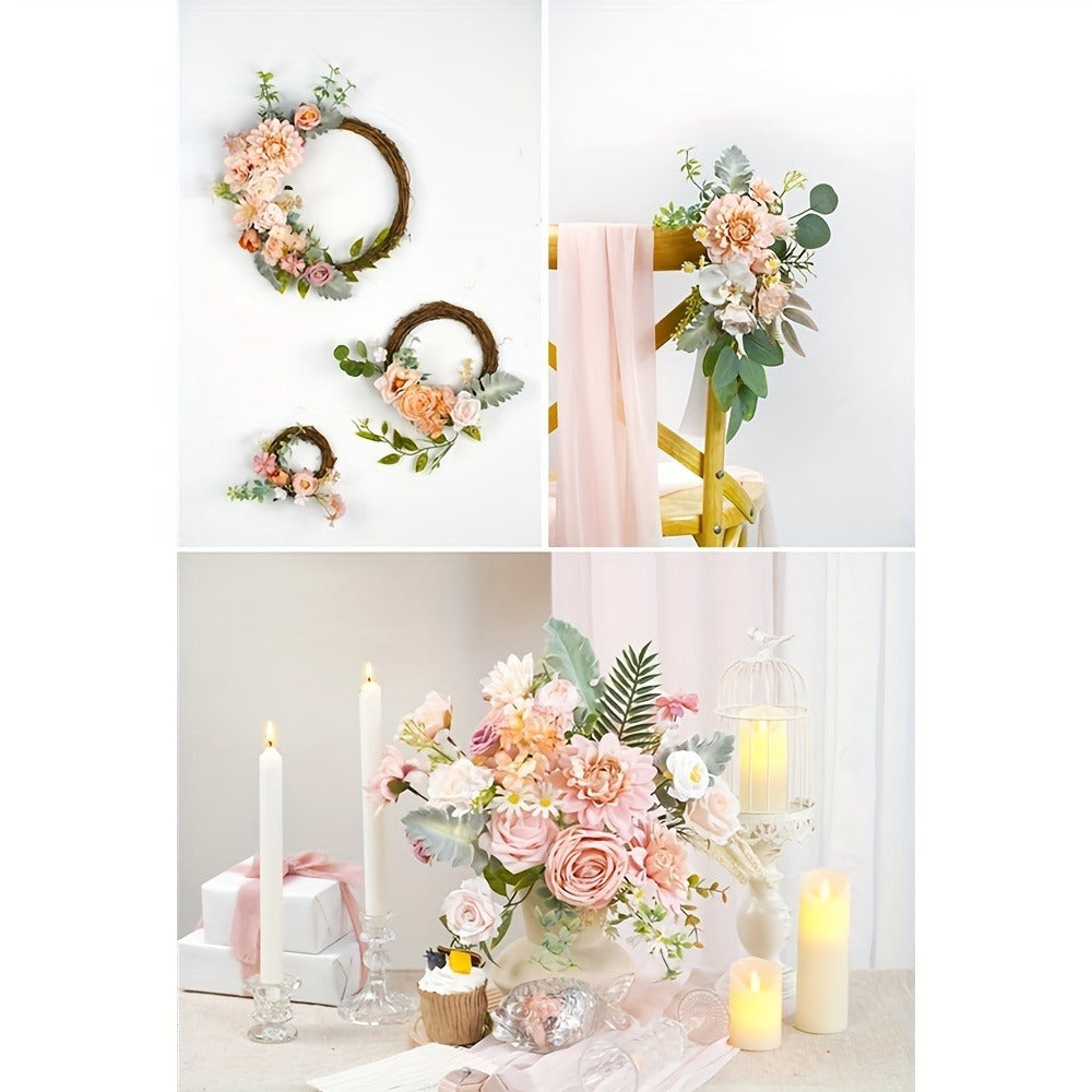 Artificial Roses Box Set for Wedding Bouquet, DIY Centerpiece & Home Decoration ¨C Pink Valentine's Day Spring Flowers