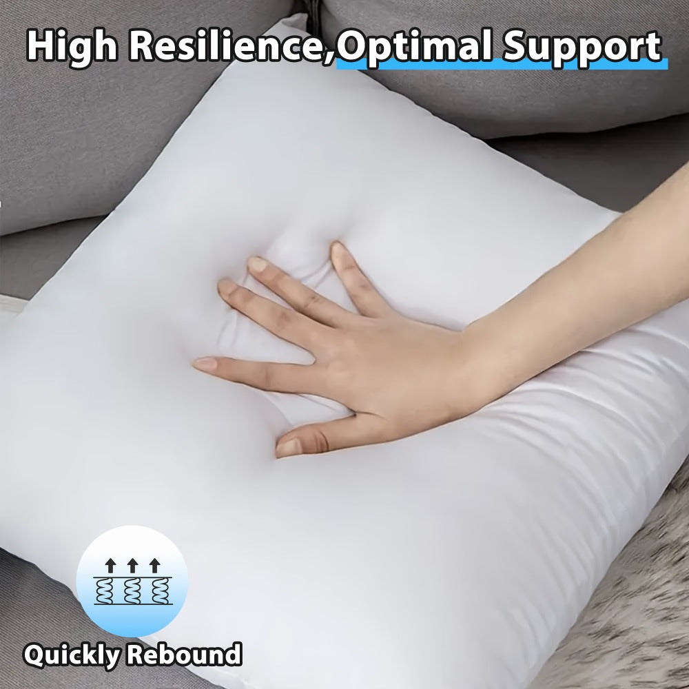 Throw Pillow Inserts 4 Pack Fluffy Square Pillow Stuffers with Zipper Plump White Cushion Inserts for Sofa Couch Bed Decorative Pillow Filler Machine Washable Multiple Sizes 14 16 18 20 22 Inch