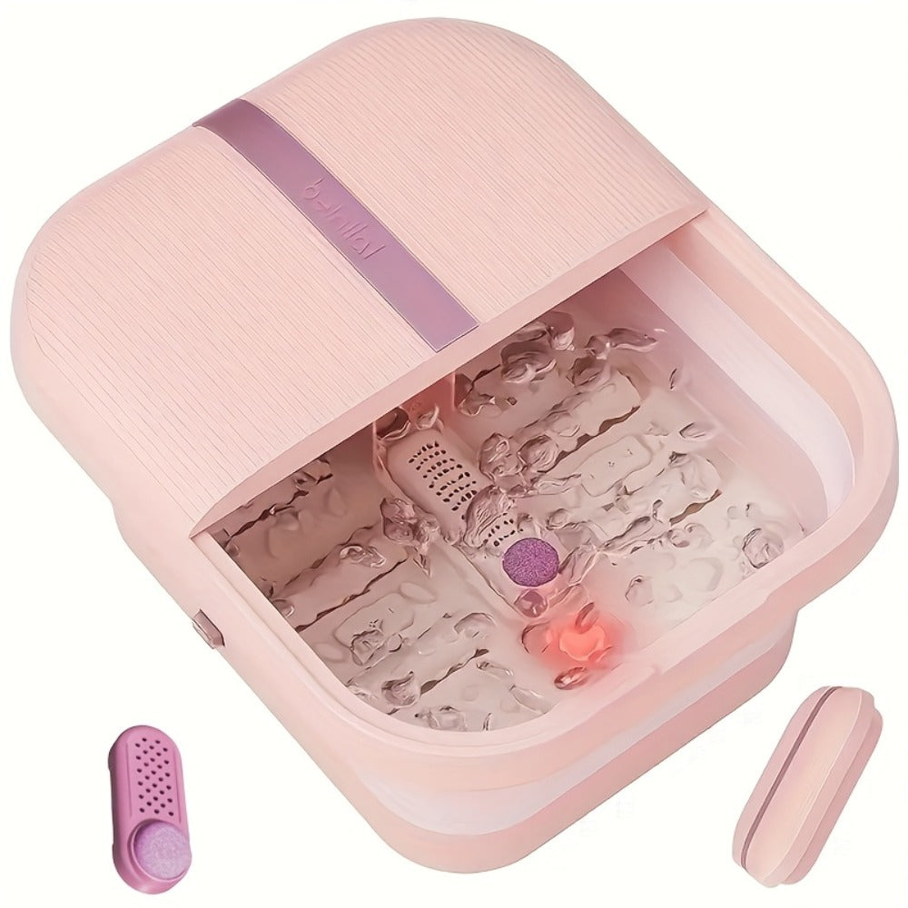 Foot Spa Bath Massager with Heat and Bubbles ¨C Foldable Electric Foot Soak Tub with Automatic Heating, Bubble Massage, Relaxation Therapy for Home Use