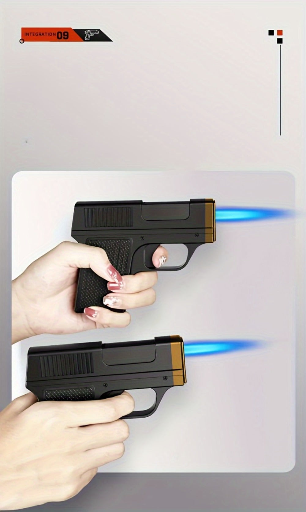 Cigarette Box Lighter Creative Design ¨C Windproof Butane Torch with Adjustable Flame, Cigar & BBQ Lighter, Outdoor Portable Kitchen Baking Essential, Unique Gift Idea (Butane Not Included)