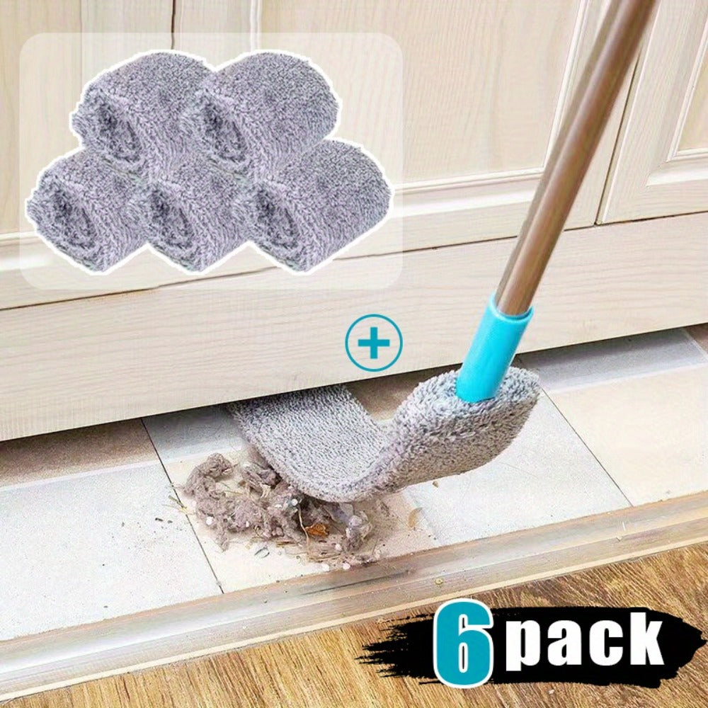 Dust Removal Brush Set of 6 with 5 Interchangeable Heads Washable Under Bed Furniture Sofa Floor Cleaning Brush Kit Soft Durable Extendable Gap Duster for Home