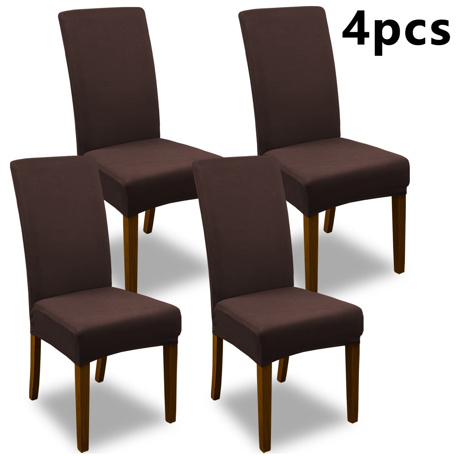 Stretch Dining Chair Covers Set | Elastic Jacquard Slipcovers for Dining Room Kitchen Wedding Office, 4pcs or 6pcs, 9 Colors, Washable Furniture Protector