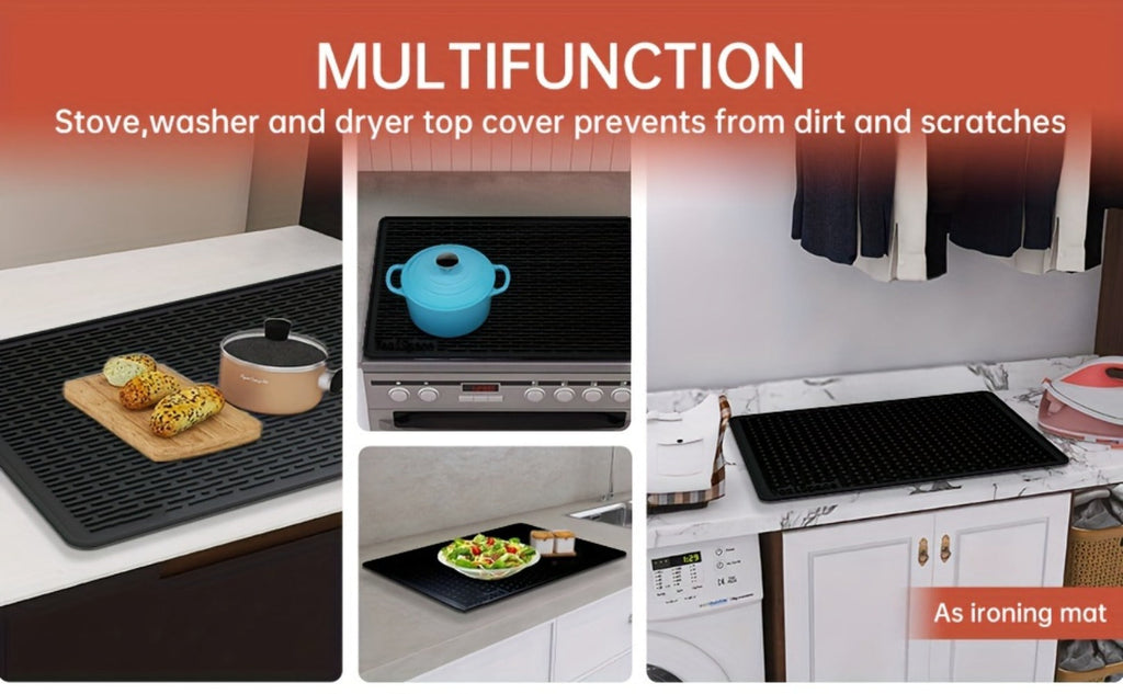 Silicone Stove Top Cover Mat 28¡±x20¡± - Heat Resistant Electric Stove Protector for Ceramic Glass Cooktop, Non-Slip Scratch Guard, Dishwasher Safe, Extra Large RV Range Cover, Multipurpose Kitchen Mat