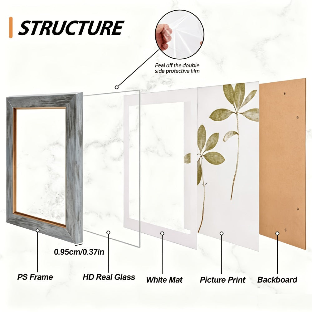 Vintage Photo Frames Set of 5/10, Rustic Retro Picture Frames 5x7 4x6 Inch with Tempered Glass, Wall & Tabletop Display Decorative Art Frames for Home Decor Halloween Christmas Gift