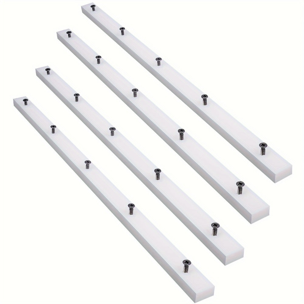 UHMW Miter Bar for Table Saw Crosscut Sled ¨C 3/4¡± x 3/8¡± x 17¡± Predrilled T-Slot Track with 10 Screws for Jigs Fixtures & Miter Slots, Smooth Low-Friction Glide