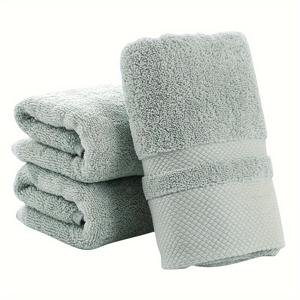 100% Cotton Bath Towel 500GSM Ultra Absorbent Soft Quick Dry Thick Hand Towel for Bathroom Gym Machine Washable Khaki Purple Blue Gray Green White 6-Pack Colorful