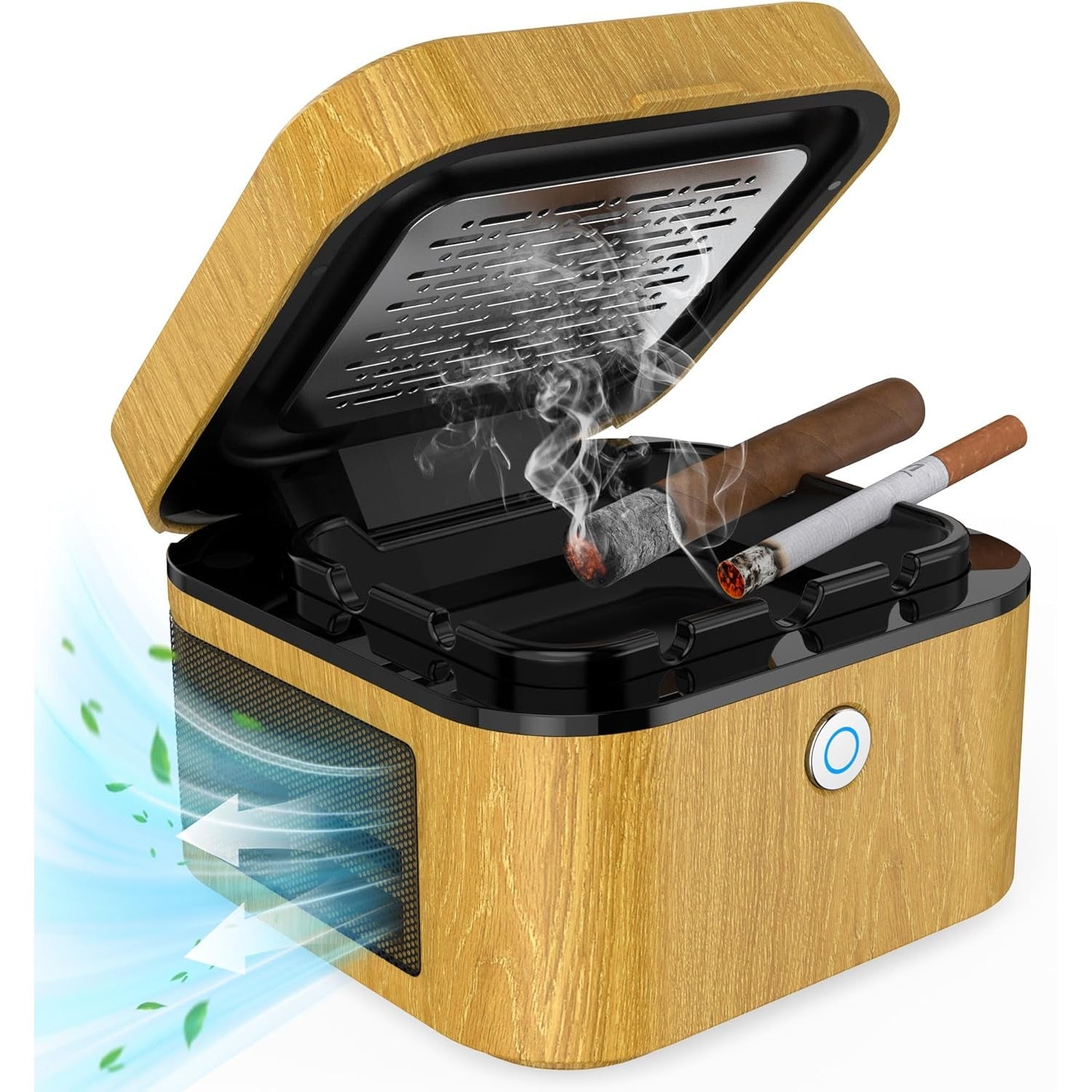 Smokeless Ashtray with HEPA Filter ¨C USB Rechargeable Indoor Ashtray for Home Office Car, 4 Filters Included, Gifts for Him Her