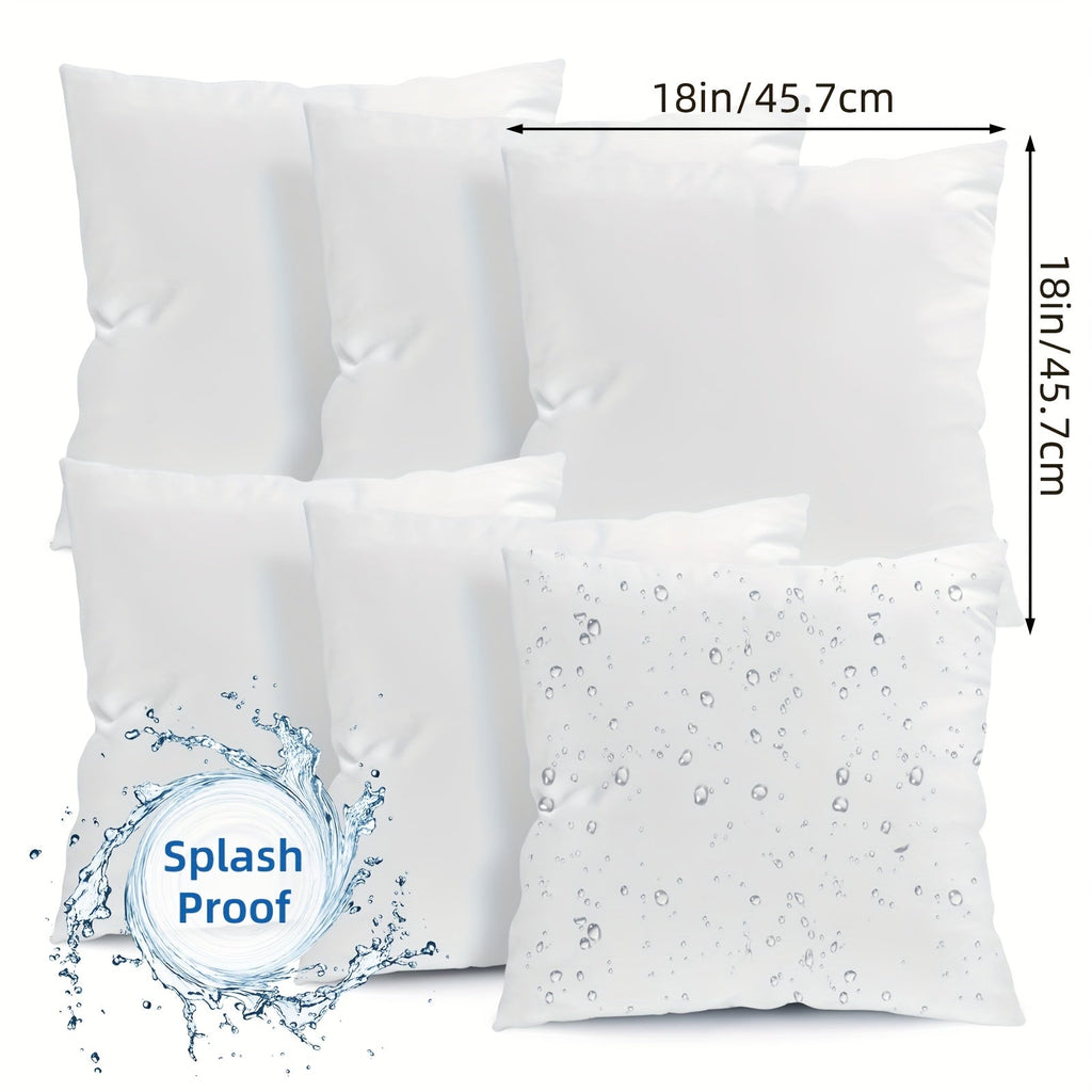 Outdoor Pillow Inserts 4/6 Pack ¨C Soft Microfiber Fill, Waterproof & Fluffy Throw Pillow Inserts for Sofa Bed Couch, 12x20 18x18 20x20 Inch