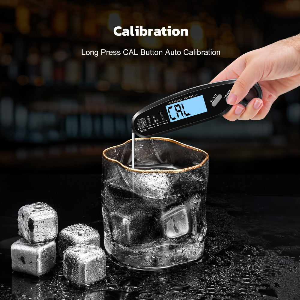 Instant Read Meat Thermometer with Dual Probes Backlit LCD Digital Cooking Thermometer Fast 3-Second Read Calibration Alarm BBQ Grill Oven Smoker Oil Candy Kitchen Food Thermometer Gift