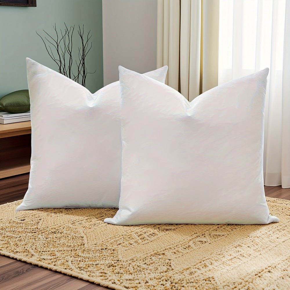 Pillow Inserts Square Indoor Outdoor Decorative Cushion Filling - Woven Fabric 200g+ Stuffing for Throw Pillows Couch Sofa Patio, White, Pack of 2 or 4, Multiple Sizes 12x20 16x16 18x18 20x20 22x22