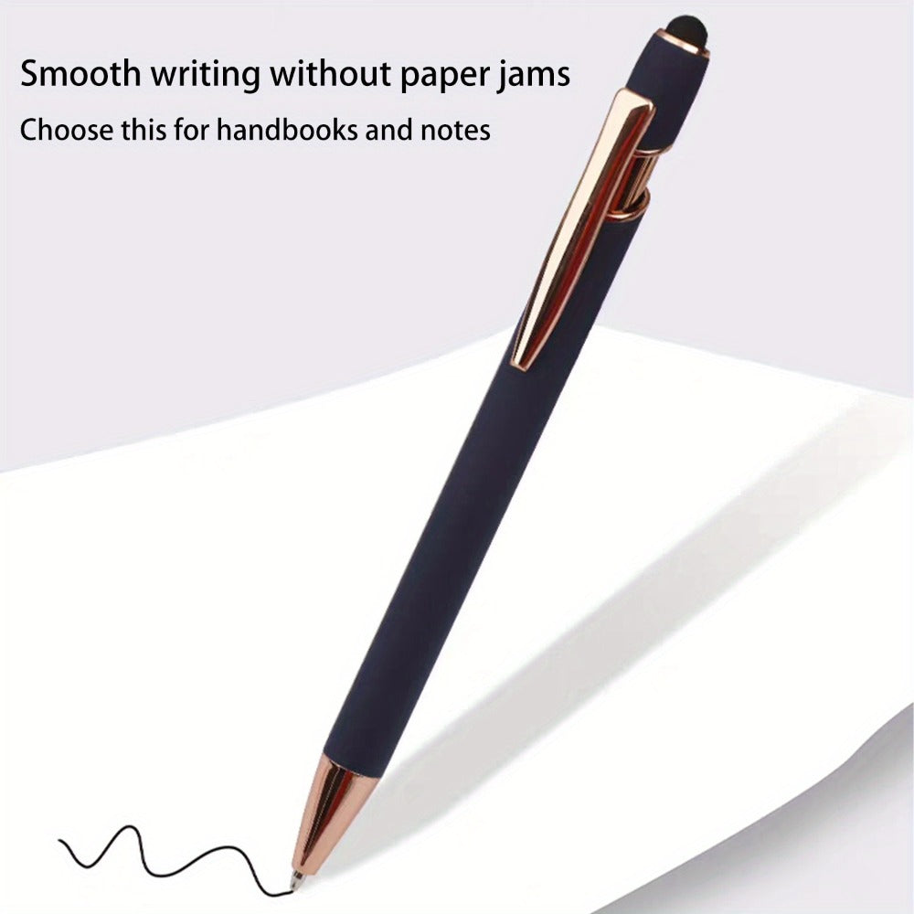 Personalized Metal Ballpoint Pens 10pcs Custom Engraved with Name or Logo - Smooth Black Ink, Elegant Business Gift Pens for Daily Office Use, Christmas, Thanksgiving, Halloween, Corporate Giveaways