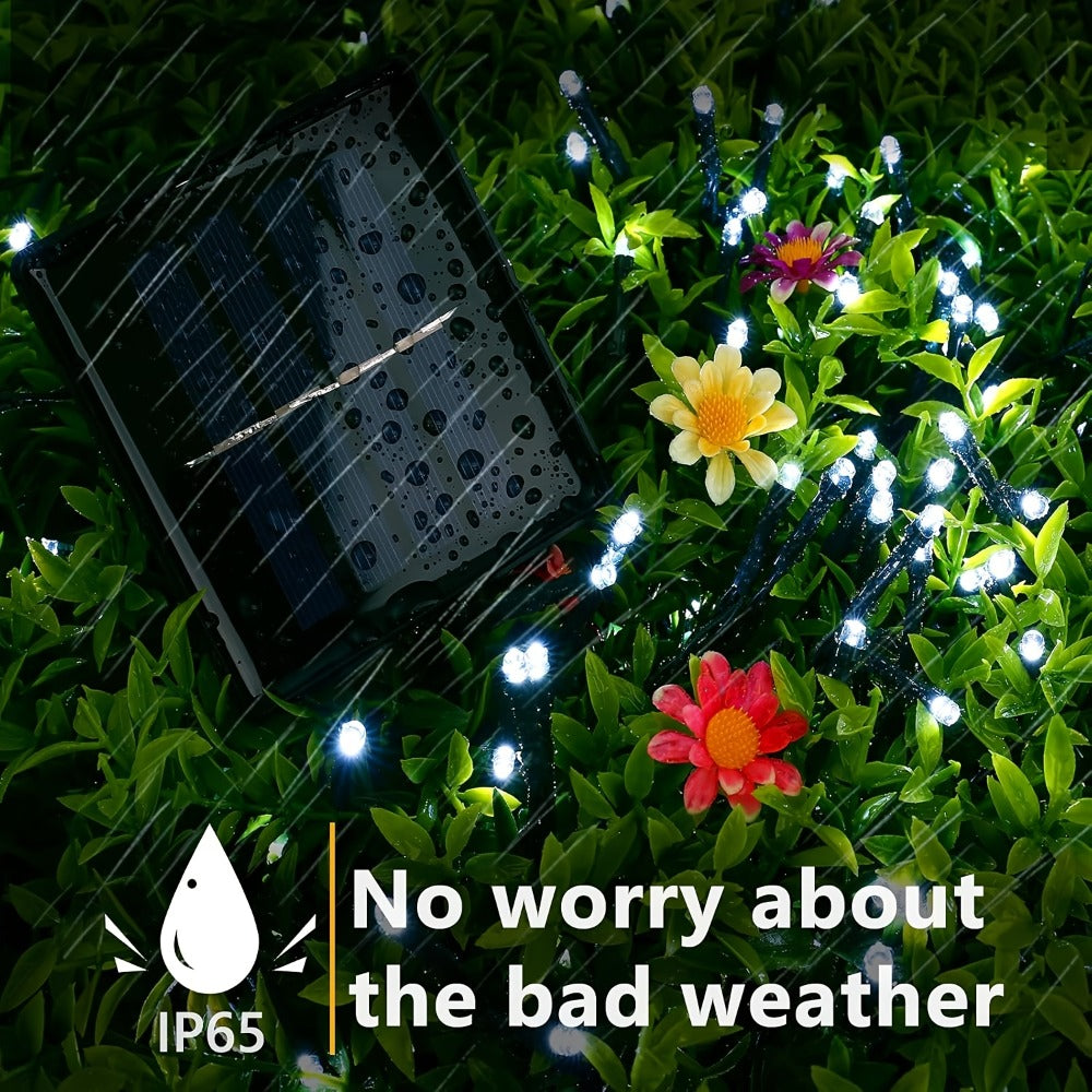 Solar LED Fairy String Lights IP65 Waterproof ¨C 40FT or 80FT with 8 Lighting Modes for Independence Day, Christmas, Wedding, Garden & Yard ¨C White, Warm White, Multi Color, Purple, Orange & Blue