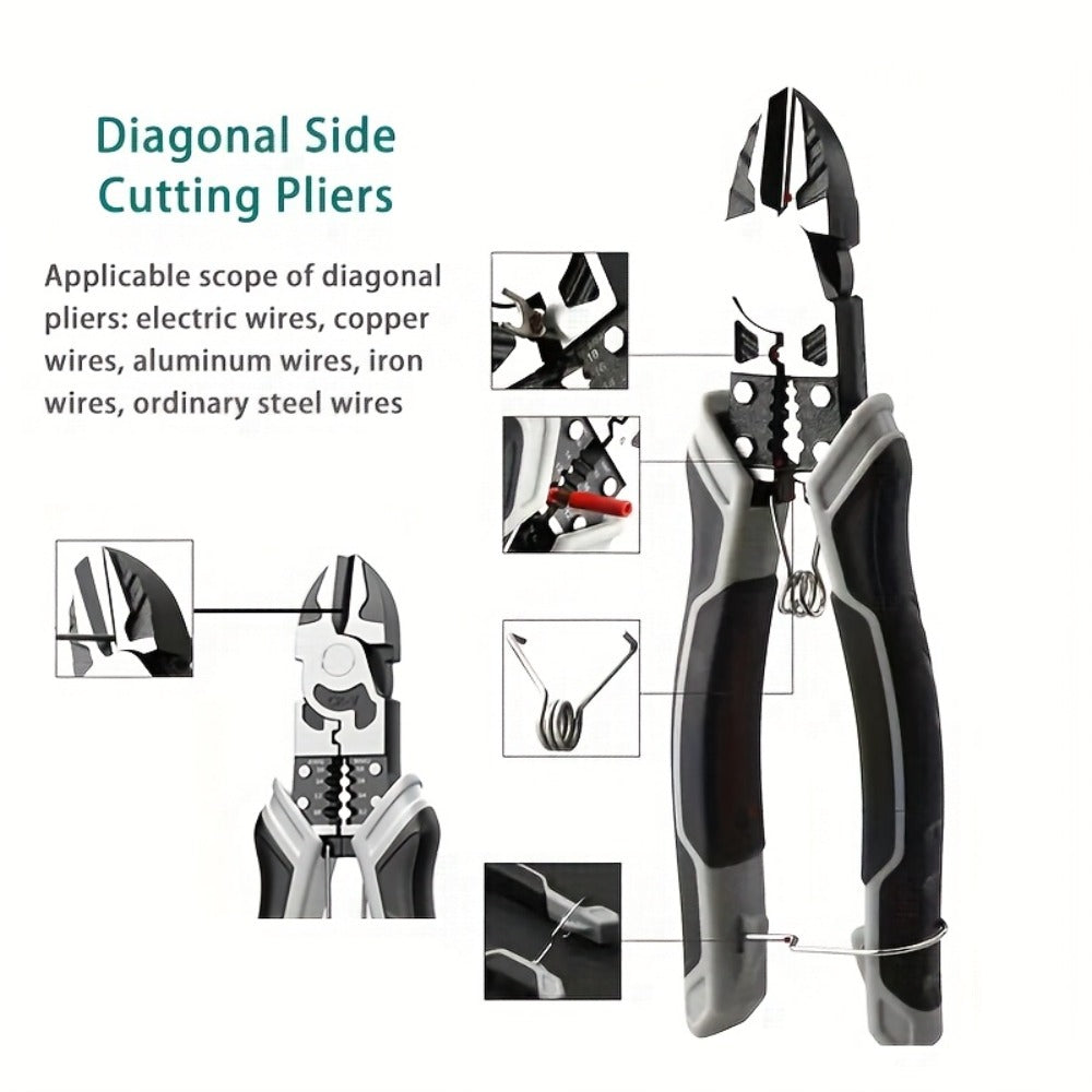 3pcs Pliers Set Diagonal Pliers Needle Nose Pliers Wire Cutter Multifunctional Electrician Hand Tools Heavy Duty Hardware Tool Kit