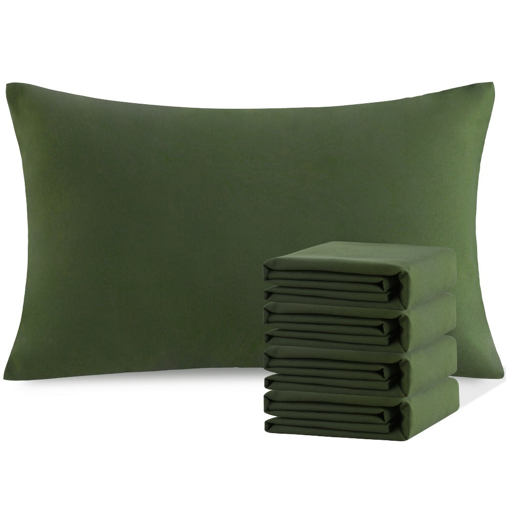 Pillowcases 4 Pack Queen 20x30 ¨C Brushed Microfiber Soft Wrinkle-Free Fade-Resistant Envelope Closure Solid Color 32 Colors