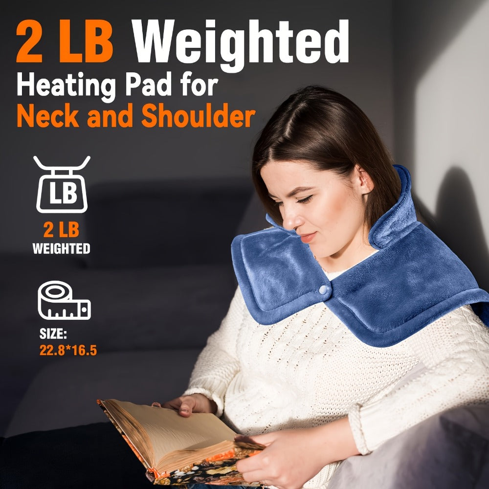 Graphene Heating Shawl Wrap Blanket - Ultra-Soft Coral Fleece Temperature-Regulating Neck Back Shoulder Warmer, Machine Washable Christmas Gift for Women Men Family