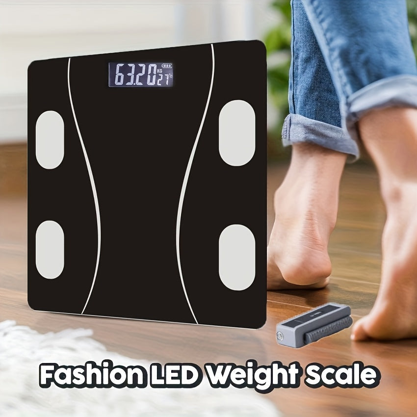 Digital Bathroom Scale 396lb ¨C High-Precision Body Fat Scale with HD LCD Display, Temperature Reading, kg/lb Switch, Extra-Wide Platform, Electronic Body Weight Scale for Home & Bathroom, Multiple Styles