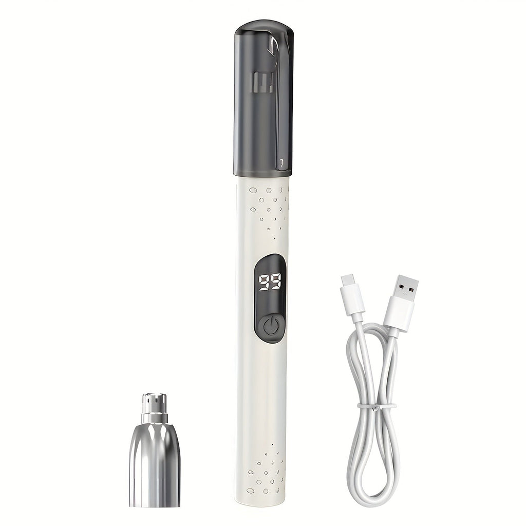 Nose Hair Trimmer Electric ¨C USB Rechargeable Stainless Steel Unisex Trimmer for Nose, Ear & Eyebrow Hair, No-Pull Painless Cutting, Portable Stylish Design for Men & Women