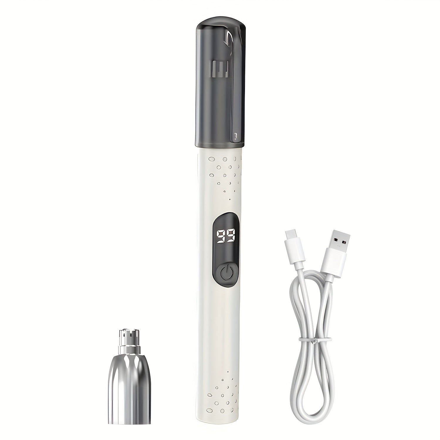 Nose Hair Trimmer Electric ¨C USB Rechargeable Stainless Steel Unisex Trimmer for Nose, Ear & Eyebrow Hair, No-Pull Painless Cutting, Portable Stylish Design for Men & Women