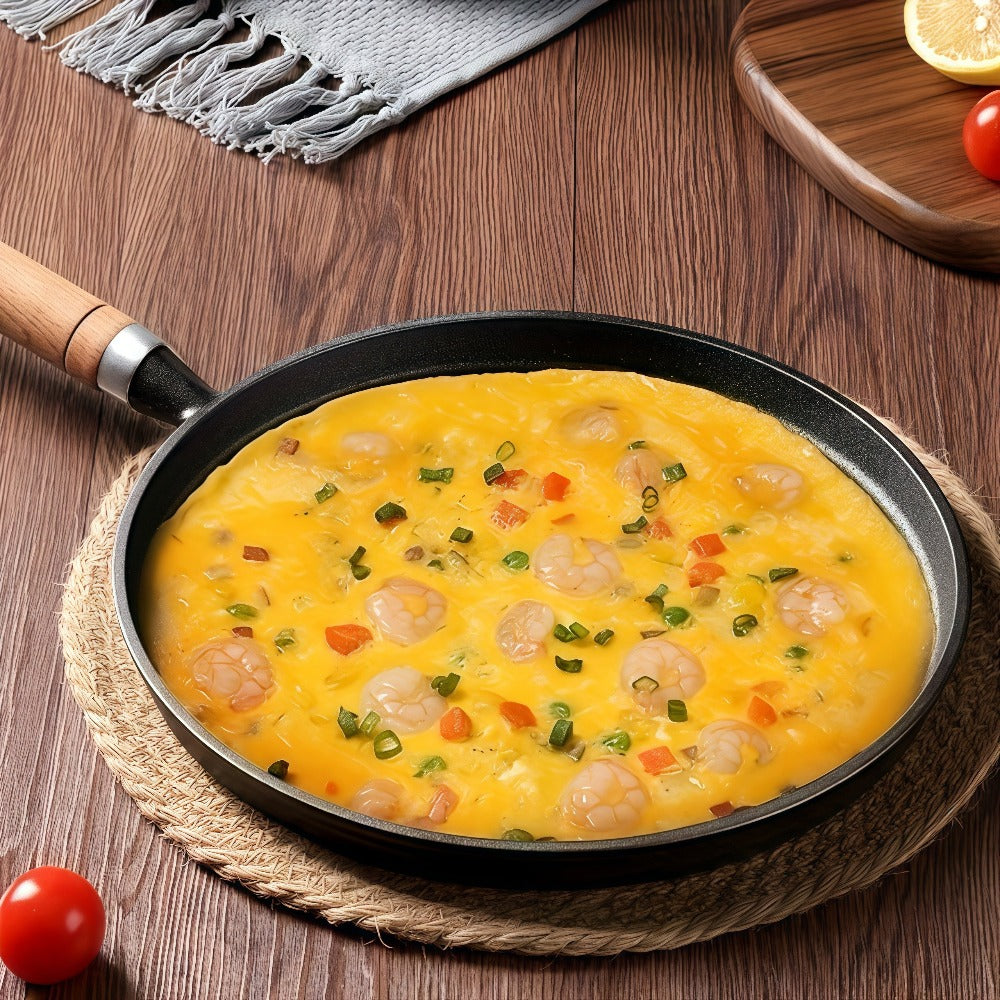 Cast Iron Skillet Non-stick Flat Pan 8.27/9.45/10.63 Inch for Pancakes Eggs & Crepes ¨C Induction Gas Campfire Compatible Breakfast Griddle Pan for Indoor Outdoor Cooking