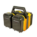 DeWalt 18V 20V Battery Storage Rack ¨C 4-Port Portable Holder with Mounting Frames, Upgradeable Tool Hanger Organizer, Modular & Individually Assembled Battery Mount for Workshop & Jobsite