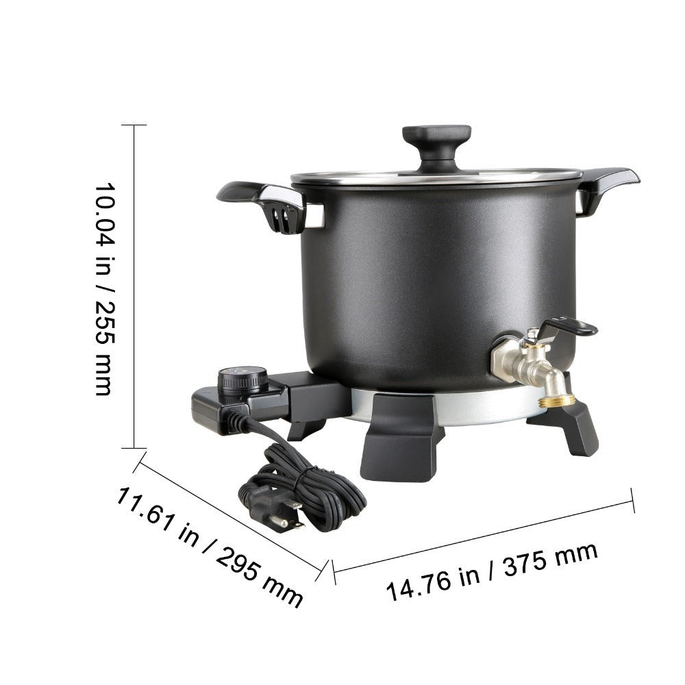 Wax Melter for Candle Making 5.5L Large Electric Wax Melting Pot with Easy Pour Spout, 1200W Fast Heating, 4-Level Temperature Control, 100pcs Wicks for Candle Soap Cream Lip Balm Bulk Production
