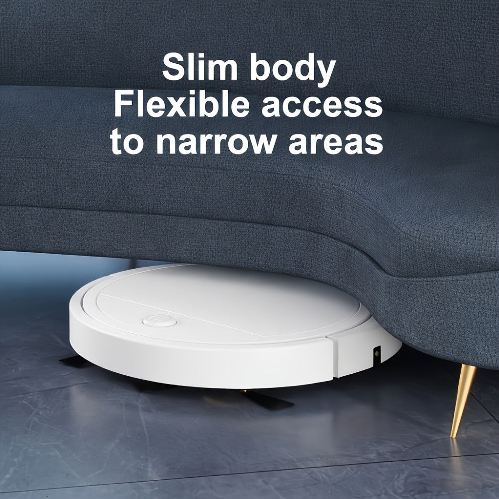 2000Pa Robot Vacuum Cleaner 150-Min Battery ¨C Multifunctional Auto Floor Cleaner for Pet Hair, Dust & Paper Debris, Smart Robotic Vacuum for Hardwood, Tile & Carpet, Black & White