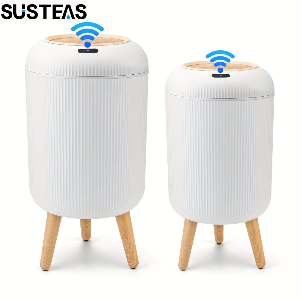Automatic Trash Can Touchless Motion Sensor Garbage Can with Lid 2-Pack 2.64 Gal & 3.17 Gal Smart Sensor Waste Bin for Bathroom Kitchen Bedroom Living Room