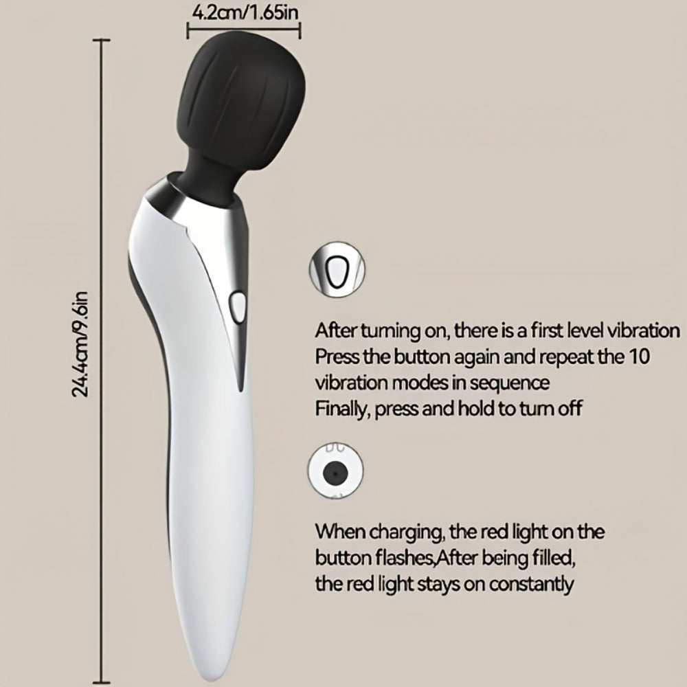 Wireless Stick Massager for Full Body ¨C Portable Rechargeable Personal Massager for Neck, Back, Shoulder, Waist & Legs, Easy to Carry Muscle Tension Relief Tool for Home Office Travel