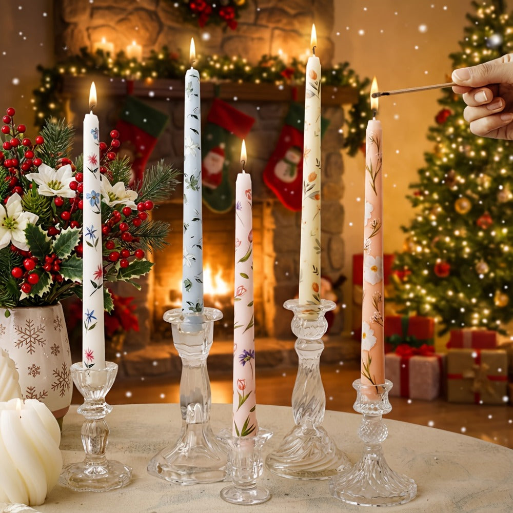 Taper Candles Scented 9.84in - Christmas Dinner Table Decor, Wedding Candlelight Decoration, Long Slim Candles for Home & Holiday, 2 or 4 Pack