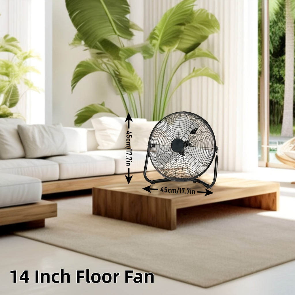 Industrial Floor Fan ¨C Heavy Duty Metal Stand Fan with 3 Speed Settings & 360¡ã Tilt, High Velocity Airflow for Warehouse, Workshop, Garage, Factory & Basement ¨C 4/9/14/20 Inch
