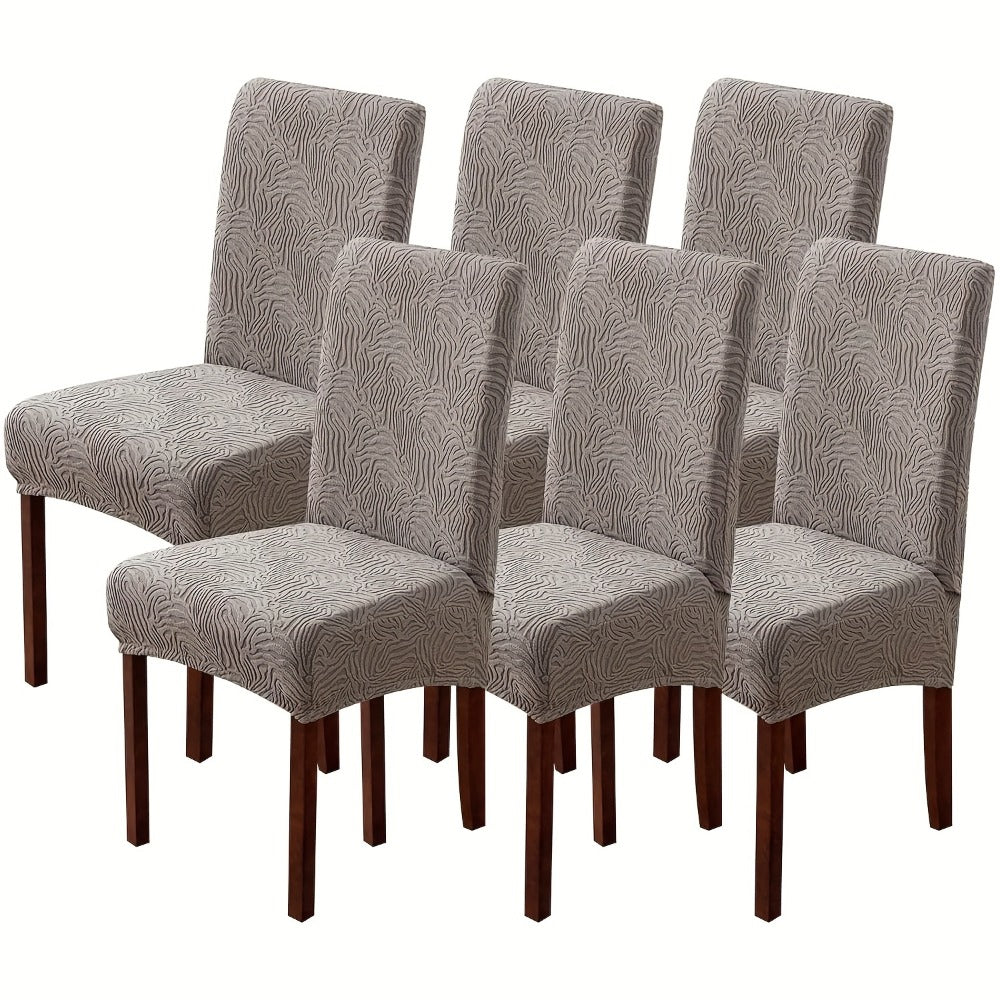 Dining Chair Covers Stretch Jacquard Slipcovers Removable Washable Chair Protector for Kitchen Hotel Restaurant Set of 4 or 6