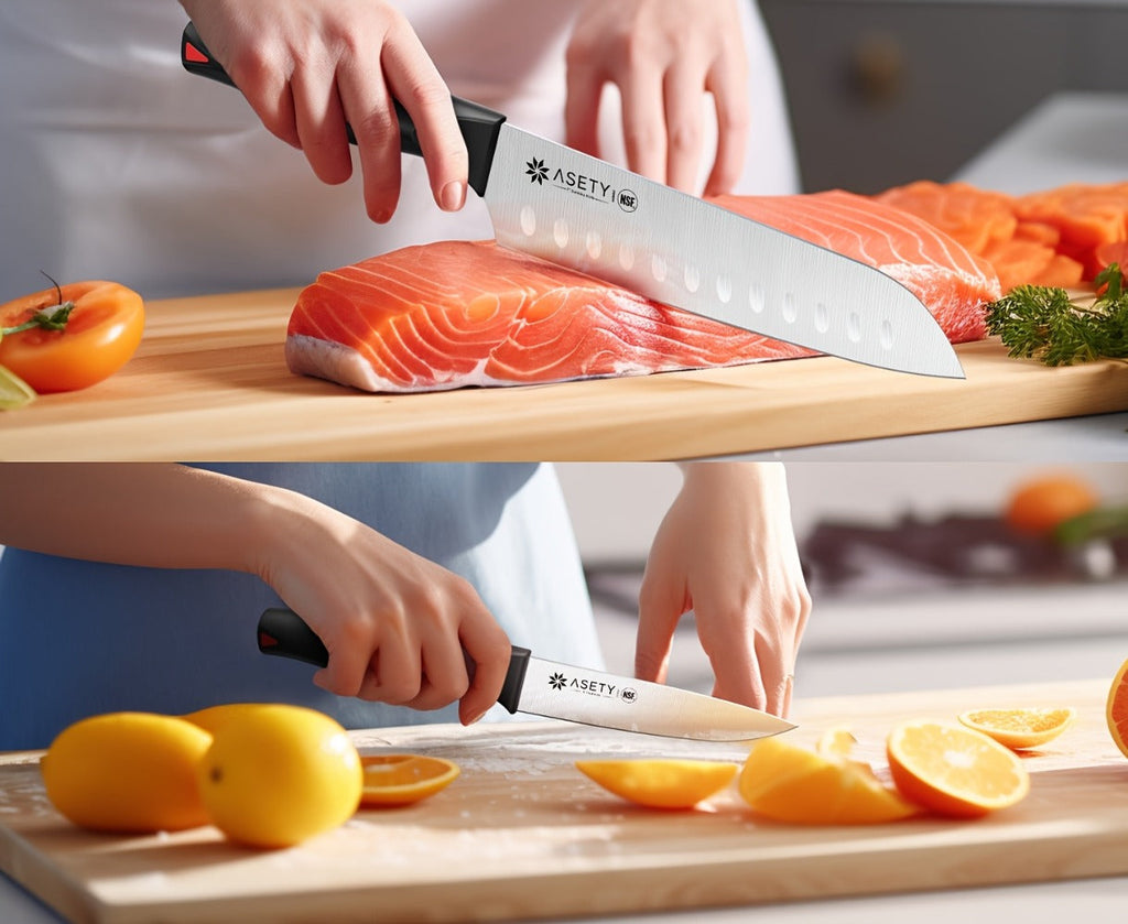 15-Piece Kitchen Knife Set with PP Handle, Professional Chef Knife Set with Block, Stainless Steel Sharp Blade, Ergonomic Non-Slip Handle, Home Cooking & Restaurant Knife Set