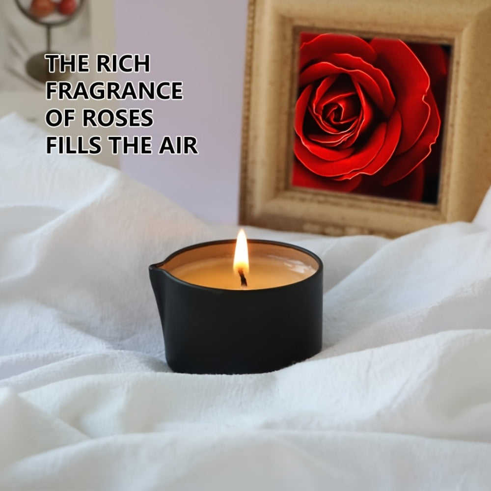 Massage Oil Candle 2-in-1 Soy Wax Scented Candle with Essential Oil Warm Moisturizing Body Lotion 20+ Scents Spa Pedicure Nail Salon Wedding Valentine Gift for Women