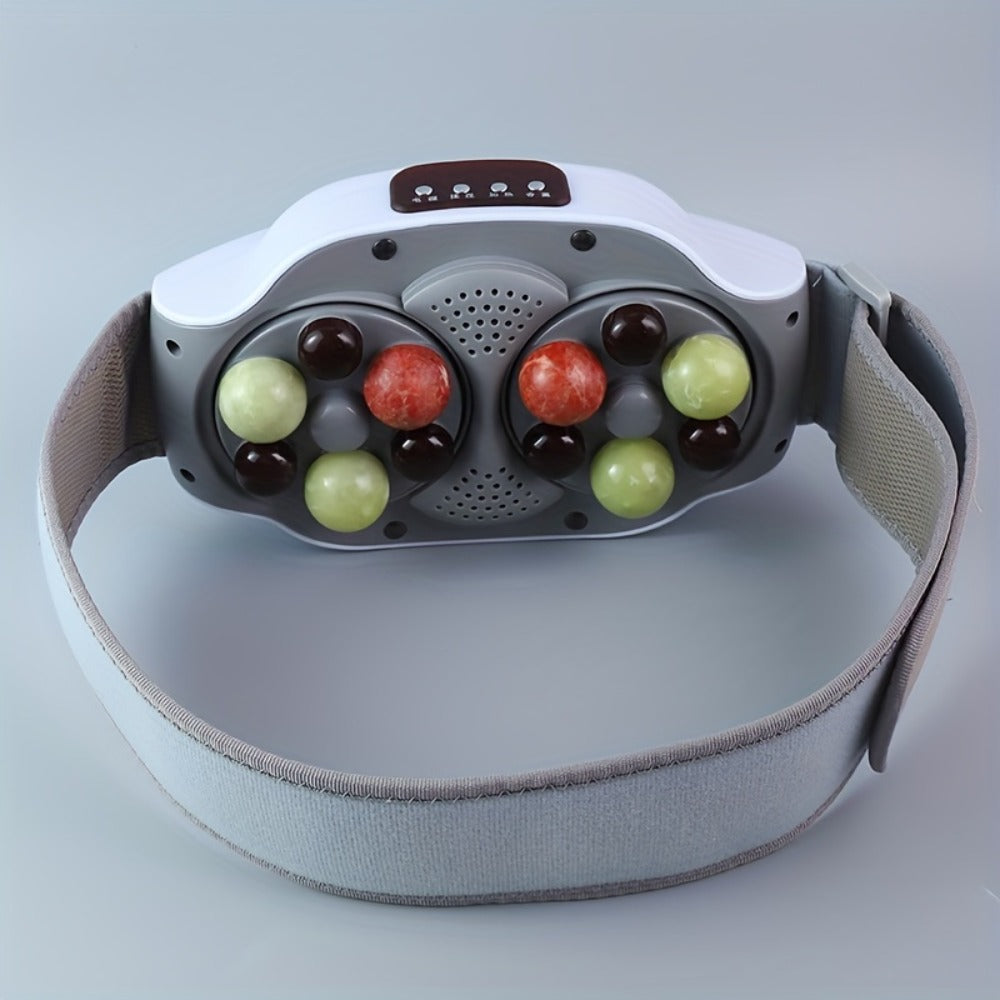 Electric Abdominal Massager with Heat - Rechargeable Portable Stomach Massager with 3 Massage Modes & Heating Function for Abdominal Pain Relief, Belly Relaxation, Cramp Relief, Home & Office Use