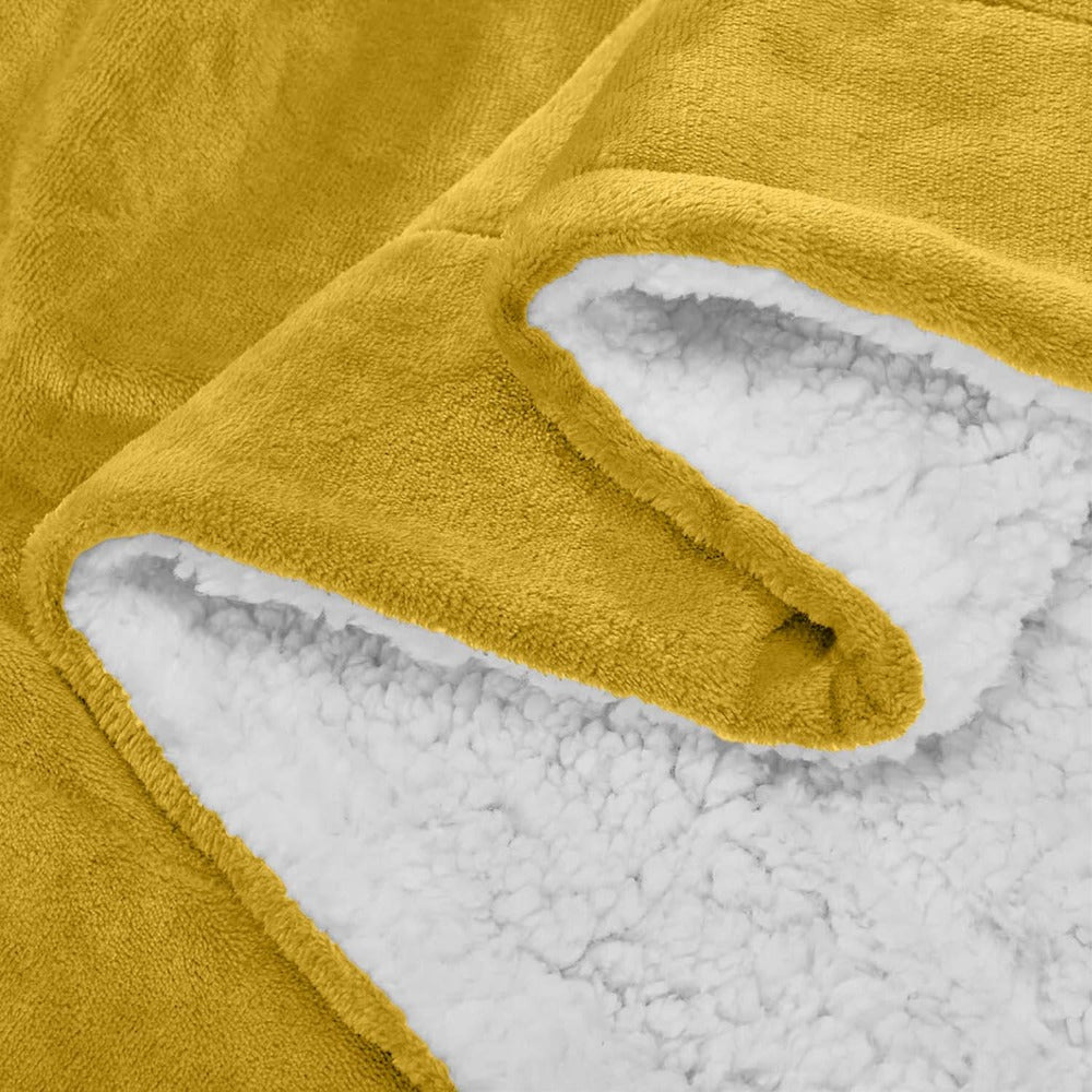 480GSM Sherpa Fleece Blanket ¨C Double-Sided Heavy Warm Throw for Couch, Bed & Travel, Reversible All Season, 13 Colors, 3 Sizes